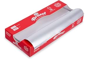 EURO DISPOSABLES Pack of 200 Aluminum Silver Foil Sheets | Pre-Cut Heavy Duty Food Service & Kitchen Foil Wrap ~ Each Sheet Size is 27 x 30 cm ~ Great for Restaurants, Delis, Catering, Take Out Or at-Home