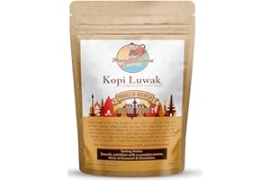 Monkey Business Coffee - Chicchi Di Caffè Selvatico Kopi Luwak - 50 Grammi (Altri Pesi E Tipi Di Fagioli Disponibili) - Sourced Sostenibile (Dall'indonesia)