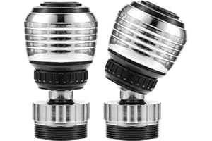 JIEYAO Adapter głowicy natryskowej do kranu kuchennego, 2 szt. obrotowa głowica natryskowa do kranu kuchennego, adapter do trybów 21,5 mm i 24 mm, napowietrzacz i kran prysznicowy z adapterami dysz do