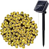 G&uuml;neş Enerjili LED Bah&ccedil;e Işığı 12 Metre 100 LED Solar Işık Zinciri, IP65 Su Ge&ccedil;irmez, 8 Aydınlatma Modu, Dış Mekan, Balkon, T