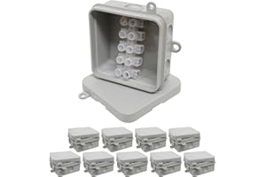 ESR 10 Stück Abzweigdosen mit 15-A- amp Steckern, 65 x 65 x 30 mm), wasserfe...