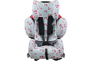 JYOKO Kids Funda de algodón para Silla de Coche Compatible con Recaro Young Sport Hero (Crabby)