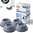 Zerfa® Anti Vibration Pads for Washing Machine with Suction Cup, Fridge Washer Dryer Support Feet Pads Leveling Anti Walk Pads Shock Absorber Noise Cancelling Furniture Lifting Base (4 Pcs, Big Size)