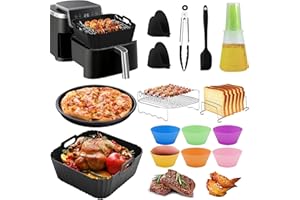 HLEIUKT Accessori per friggitrice ad aria calda Ninja Accessori per friggitrice ad aria calda Max Pro 6,2 L AF180EU AF140EU, Philips 6,2L, COSORI 5,5L, stampo in silicone per friggitrice ad aria calda Ninja