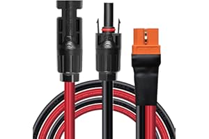 ZkeeShop Solar a XT60i Cable 10AWG XT60I-F Solar Cable 6mm2 Extensión Cable Compatible para Ecoflow Portable Power Station (0.6M)