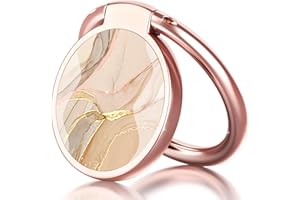 Chvelop Handy Ring Ringhalter 360 Grad Drehung Metall Fingerhalter (Universal) Fingerring Ständer Ringgriff für magnetische Autohalterung iPhone iPad Samsung Huawei und Allen Smartphone, Off-White