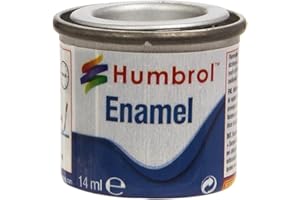 Humbrol Model Paint - AA0120 No 11 Silver - Metallic - Tinlet No 1 (14ml), Enamel Paints for Models, Plastic, Metal, Wood, Glass, Ceramics and More, Enamel Touch Up Paint - Hobby Paint for Craft Kits