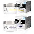 Olay Onatural Aura Day & Night Face Cream Combo-Day Cream With Spf 15 & Nourishing Repair Night Cream|Reveal Skins Natural Glow|Power Of Niacinamide|Dry,Combination,Oily Skin|Pack Of 2|100G