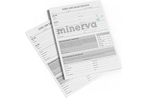 MINERVA PRINT Used Car Sales Invoice Receipt NCR Pad A5 for Selling Motor Vehicle Ideal for Trade