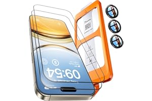 TOCOL für iPhone 16 Pro für Panzerglas mit Kameraschutz, Auto-Installation, Full Screen Ultra-Klar 9H Härte Stoßfest Kratzfest Anti-Fingerabdruck Anti-Bläschen, Kompatibel mit Hülle, Schwarz