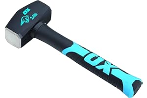 OX TOOLS OX Club Hammer - Sledgehammer with Fibreglass Handle - Forged and Induction Hardened Hammerhead - 2.5 lb / 1.1 kg