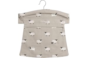 Sophie Allport - Sheep Peg Bag, Clothes Peg Storage Bag, Wooden Hanger, 100% Cotton