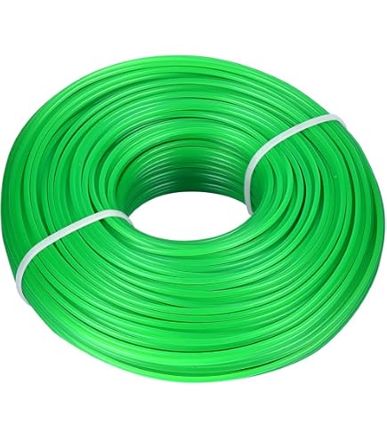 Viabrico Fil De Débroussailleuse 2.4mm Carré Orange - 100m Nylon Qualité Commerciale Universel