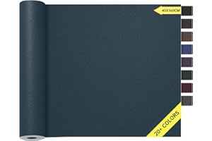 HOCOXW Cuero Adhesivo Parches para Tapizar Azul Marino, 40 x 160cm Kit de Reparación De Cuero Parches, Parche de Reparación Autoadhesivo para Sofá, Asientos de Automóviles, Muebles, Cabecera.