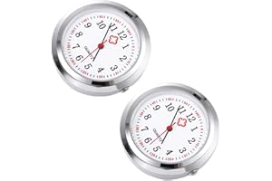 Hemobllo Pocket Watch Dial, Clip- on Watch Lapel Pin Watch Watch Dial Supplies for Doctors Staff 2pcs