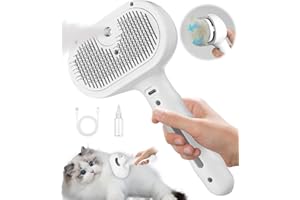 TIDEVAN Katzenbürste mit Dampf,3 in 1 Sprühkamm für Katzen,Dampfbürste Katze Katzenbürste mit Wasser,Katzenpflegebürste,Katzenhaarbürste für Massage,Pflege,Haarentfernung Tierhaarbürste für Katze,Hund