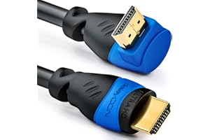 deleyCON 5m Kabel HDMI Kątowy (Kąt 270°) - UHD 4K HDR 1080p 2160p EARC - do TV, Soundbara, Monitora, PC, Laptopa, Projektora, PS5, Xbox - Czarny
