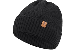 BARFULKER Beanie Mütze Herren Damen Winter, Warme Wintermütze Strickmütze Dehnbare Weiche Skimütze Winddichte Doppellagige Laufmützen Geschenke für Männer Frauen