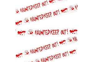 Feuerlos Halloween Decorations Tape, 9.1M Halloween Zombie Caution Tape Non-stick for Zombie Party, Halloween Indoor Party, Halloween Decorations Supplies
