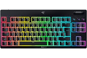 Razer BlackWidow V4 Tenkeyless HyperSpeed Low Profile - Wireless Hot-swappable Gaming Keyboard - HyperSpeed Wireless & BT - Multi-Function Roller & Control Buttons - Orange Switch | QWERTY UK Layout