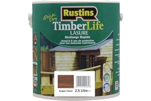 Acrylique Acajou foncé teinté extérieur 5 ans de protection UV pour le bois - 30m² - 2,5 L (Rustins)