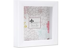 Lawrence Shadow Box - Cornice in polistirene, colore bianco, 12 x 12 cm