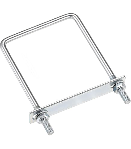 Uxcell Square U-Bolts 1"(25mm) Inner Width 50mm Length M6 304 Stainless