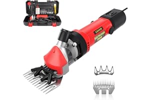 PAT JUUMG Tosatrice per Pecore Elettrica 1000W, Forbici Elettriche Pecore con 6 Velocità Regolabili, Tosapecore Elettrico con Custodia Trasporto, Cesoia elettrica per Pecore Montoni Capre Animali da Fattoria
