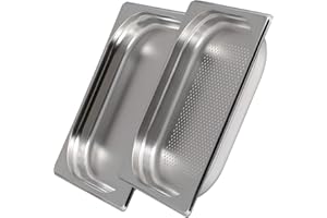 jokobela GN Behälter SET :: GN 1/2 40mm, 1x gelocht, 1x ungelocht :: geeignet für Gaggenau/Miele/Siemens/AEG/Elektrolux Dampfgarer (Temperaturbeständig, Edelstahl, Spülmaschinentauglich)