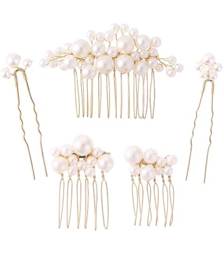 36 Pezzi Capelli Con Perlé a Forma Di U, Accessori Capelli Sposa