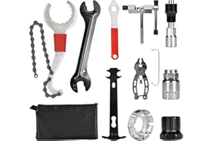 YDIAMEJ Kit d'outils pour vélo 10 pièces, Outil de démontage de Cassette 3 en 1 clé de démontage de Cassette Outil de pédalier manivelle disjoncteur de chaîne clé à Rayons clé à cône de moyeu