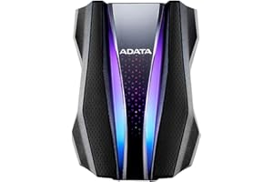 Adata HD770 HDD esterno 2,5" USB3.2, 2TB, nero, design robusto, illuminazione RGB, IP68 impermeabile e antipolvere, resistente agli urti