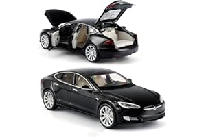 NMBD Collectionnable 1/32 Diecasts Tirez sur Les Modes de Voiture Alliage Auto Mobile Véhicule Super Sports Voiture de Sports for Tesla Modèle S Seran (Color : Black)