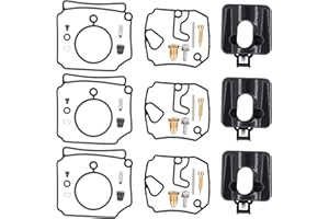 XtremeAmazing Carb Carburetor Repair Kit for Yamaha 40-50Hp 2-Stroke Outboards 1989-2009 Replaces 6H4-W0093-03-00 6H4-W0093-02-00 Sierra