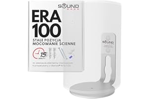 SOUND BASS ERA100 Uchwyt ścienny o niskim profilu, kompatybilny z głośnikiem Sonos ERA 100, w komplecie ze wszystkimi elementami mocującymi (Biały, Pojedynczy)