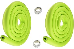 TUKA-I-AKUT TUKA 4 Metri Protezioni Anti Collisione, U-Forma Schiuma per la sicurezza dei vostri Bambini e Neonati, Striscia Paraspigolo Protezione per Bordi da tavolo di vetro, Verde, TKD7003-green