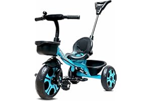 Kidsmate Junior Plug N Play Kids/Baby Tricycle with Parental Control, Storage Basket, Cushion Seat and Seat Belt for 12 Month