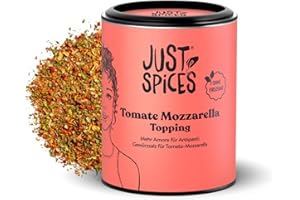 ‎JUST SPICES Just Spices Tomate Mozzarella Topping I Mache leckere Antipasti wie im Italien-Urlaub I Gewürzdose, 65 g
