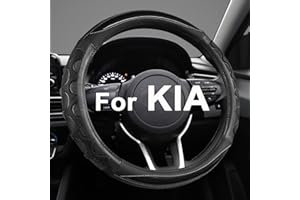 GIANT PANDA Funda de Volante Adaptada para Kia Sportage, Ceed, Niro, EV6, Seltos (3D-Panal de Abeja-Negro-M)