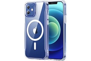 ESR Coque Magnétique pour iPhone 12 et iPhone 12 Pro, Compatible avec MagSafe, Hybrid Coque pour iPhone 12/12 Pro avec HaloLock, Dos Rayure Résistible, Cadre Solide et Agrippant, Transparent