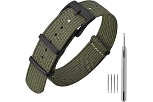 ANNEFIT Cinturino per Orologio in Nylon 18mm 20mm 22mm per Uomo e Donna con Fibbia in Acciaio Inossidabile