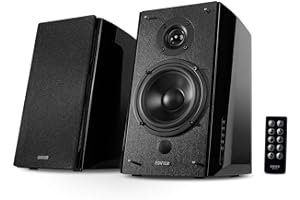 EDIFIER Studio R2000DB - Kit d'enceintes 2.0 Bluetooth (120 Watts) Avec télécommande IR et entrée optique