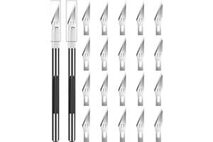 Artcut 2 Pz Cutter Di Precisione Taglierino Di Precisione, Bisturi con 20 Lame Taglierino, Bisturi Modellismo Bisturi Chirurgico, Taglierinomini Cutter Bisturi per Pane per Hobby, Arte (Nero)