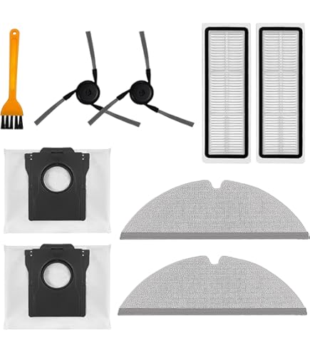 Compatible For Dreame D20 Plus / Dreame D20 Accessories Main Brush Dust Bag Mop Cloth Spare Parts Kit