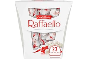 SAMASIA Ferrero Raffaello Pralines, White Chocolate Gift, Wedding Gifts, Gifts for Women and Men, Teacher Gifts, Party Chocolate Box, Coconut, Crunchy Whole Almond and Smooth Cream, Box of 23