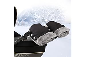 NINGESHOP Kinderwagen Handwärmer,Kinderwagen Handschuhe Handmuff mit Fleece Universal Wasserdicht und Winddicht Kinderwagenmuff Universalgröße für Kinderwagen Buggy,Radanhänger,Handwärmer Kinderwagen