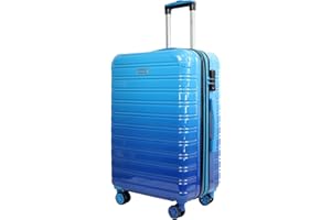 Blade Juego de 3 Maletas Ampliables - Rígidas y Ligeras Con Ruedas - Equipaje de Mano ABS + PC Con Candado TSA, 4 Ruedas Giratorias - Viaje, Azul, Large