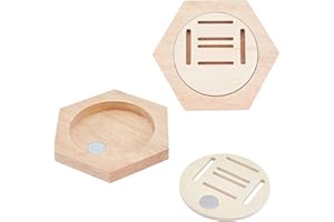 AHANDMAKER Medal Holder Display Stand, Honeycomb Medal Display Stand Medal Hanger Display Wooden Medal Stand Stitching Free Punch for Basketball and Awards Displays