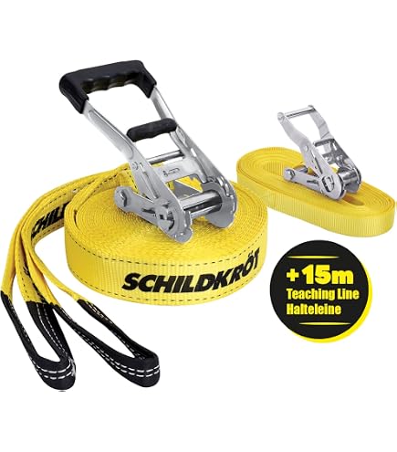Slackline Débutant Kit Complet - Sangle d'apprentissage Protecteurs d'arbre Sac de Transport - Dernière Technologie à Cliquet et de Poignée Ergonomiques - Parfait Activité Fun en Plein Air Slackline Débutant Kit Complet - Sangle d'apprentissage Protecteurs d'arbre Sac de Transport - Dernière Technologie à Cliquet et de Poignée Ergonomiques - Parfait Activité Fun en Plein Air