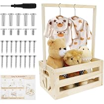 Cassetta portaoggetti per baby shower, organizer per vestiti